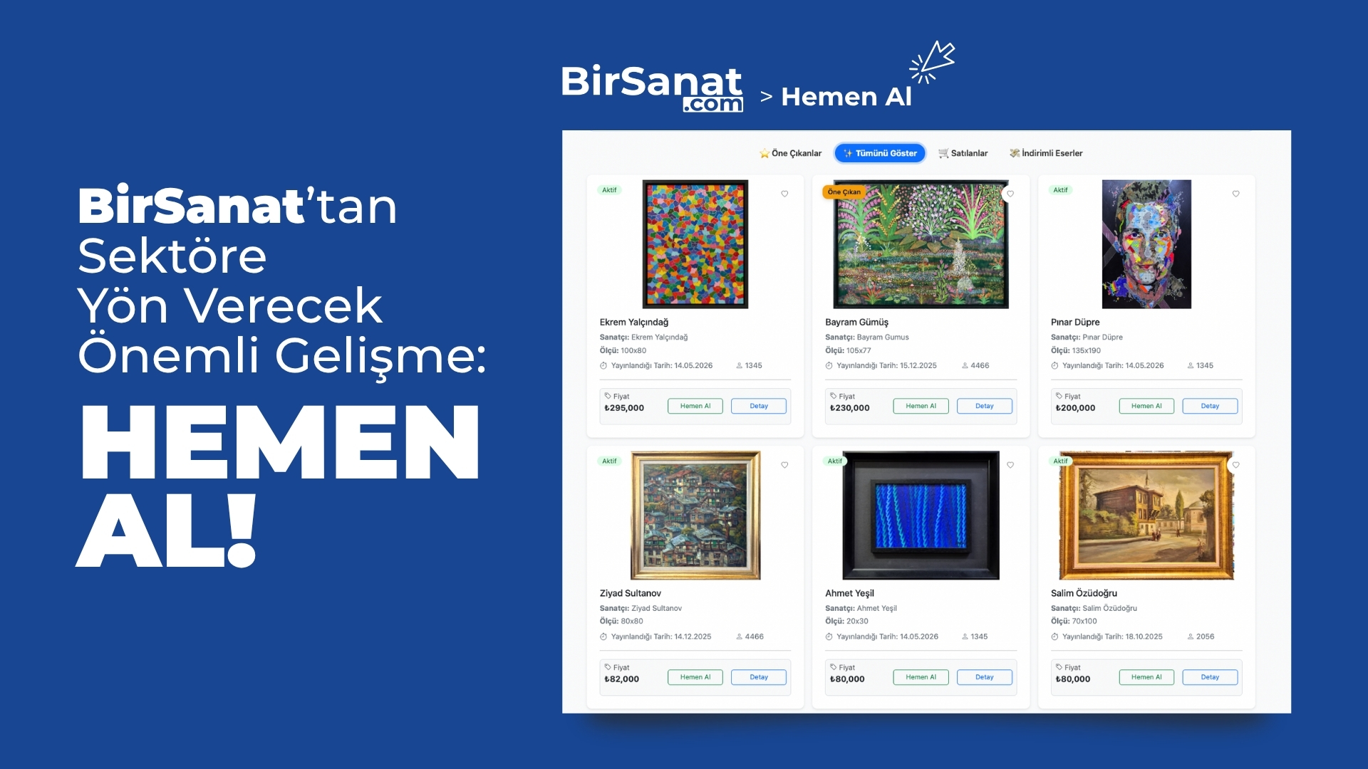 Sanat Eserlerini Anında Satın Alma Dönemi: BirSanat Hemen Al